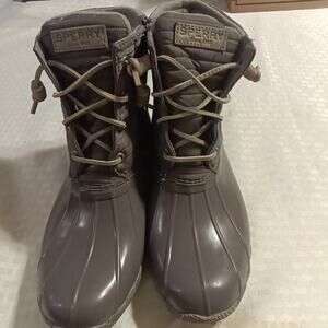 Sperry Saltwater Duck Boot Gray Size 9 Women's Rubber Rain Boots Rubber Sole